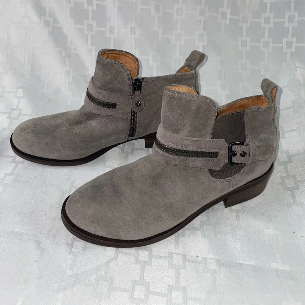 Gentle Souls Gray leather booties - Picture 4 of 8